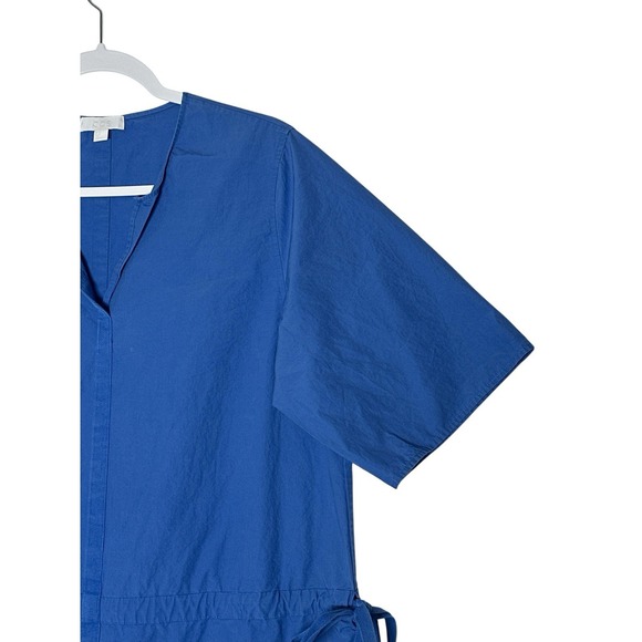 COS Dress Womens Size 8 Blue Short Sleeve Oversized Cocktail Formal Midi - Picture 9 of 12